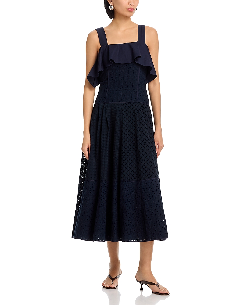3.1 Phillip Lim Broderie Anglaise Midi Dress