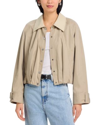 Snap Front Blouson Bomber Jacket
