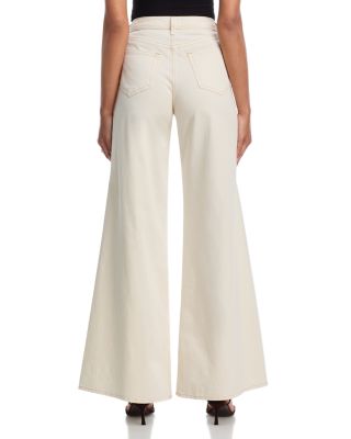 Beau High Rise T Seam Wide Leg Jeans in Macadamia