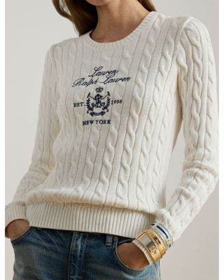 Striped Cotton Blend Polo Sweater