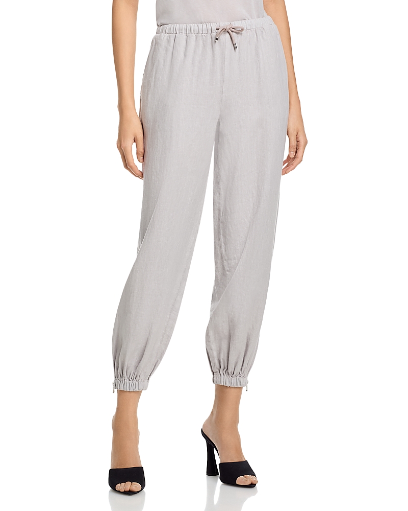 L'Agence Mariko Linen Zip Hem Joggers