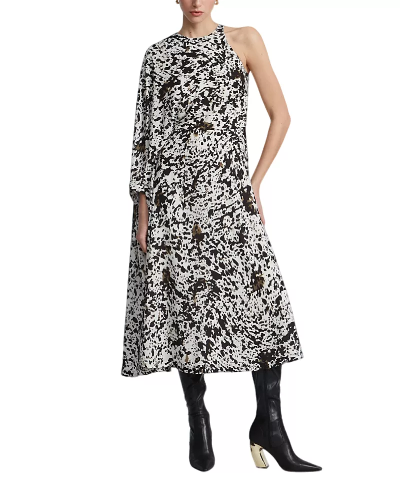 Bcbgmaxazria One Sleeve Midi Dress
