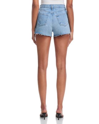 Clark High Rise Destructed Denim Shorts