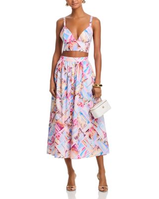 Seina Front Placket Midi Skirt