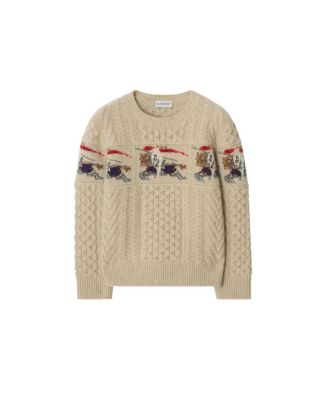 Girls' EKD Aran Knit Wool Cashmere Sweater - Little Kid, Big Kid