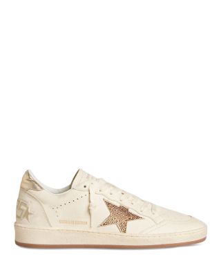 Women's Ball Star Leather Up Low Top Sneakers