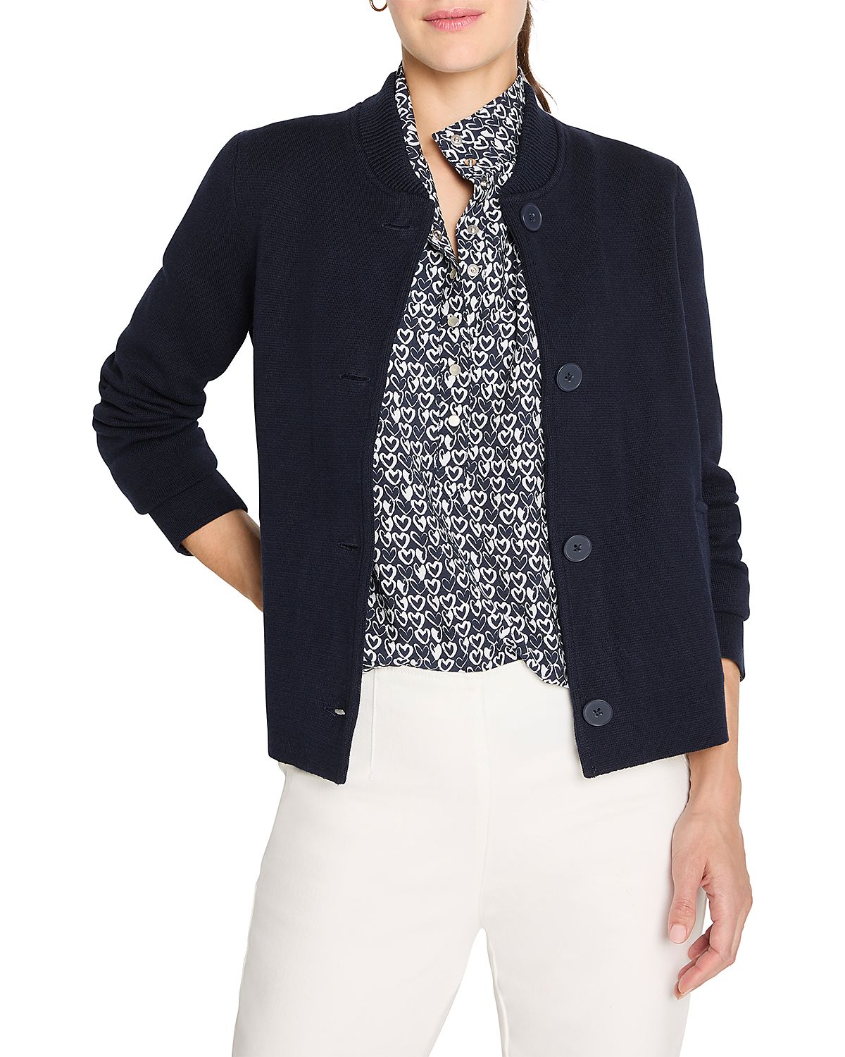 Nic+Zoe Knit Bomber Jacket