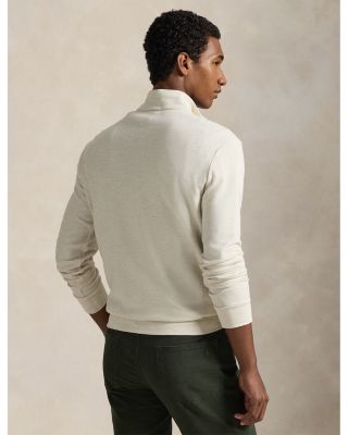 Luxury Double Knit Jacquard Quarter Zip Pullover