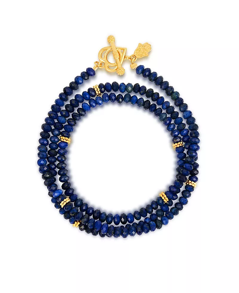 Karma and Luck Peaceful Heart Lapis Lazuli Wrap Bracelet