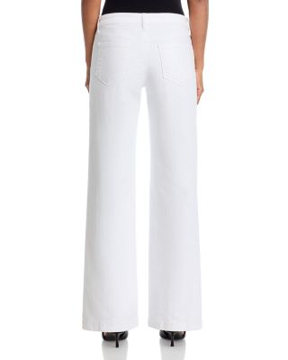 Joanne Low Rise Wide Leg Jeans in Blanc