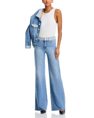 Louane Ultra High Rise Wide Leg Flared Jeans in Bexley