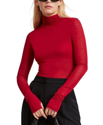  Eloise Sheer Turtleneck Top