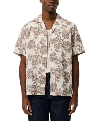Lesley Flower Jacquard Short Sleeve Shirt