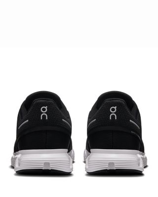 Men's Cloud 6 Lace Up Sneakers in Black/White