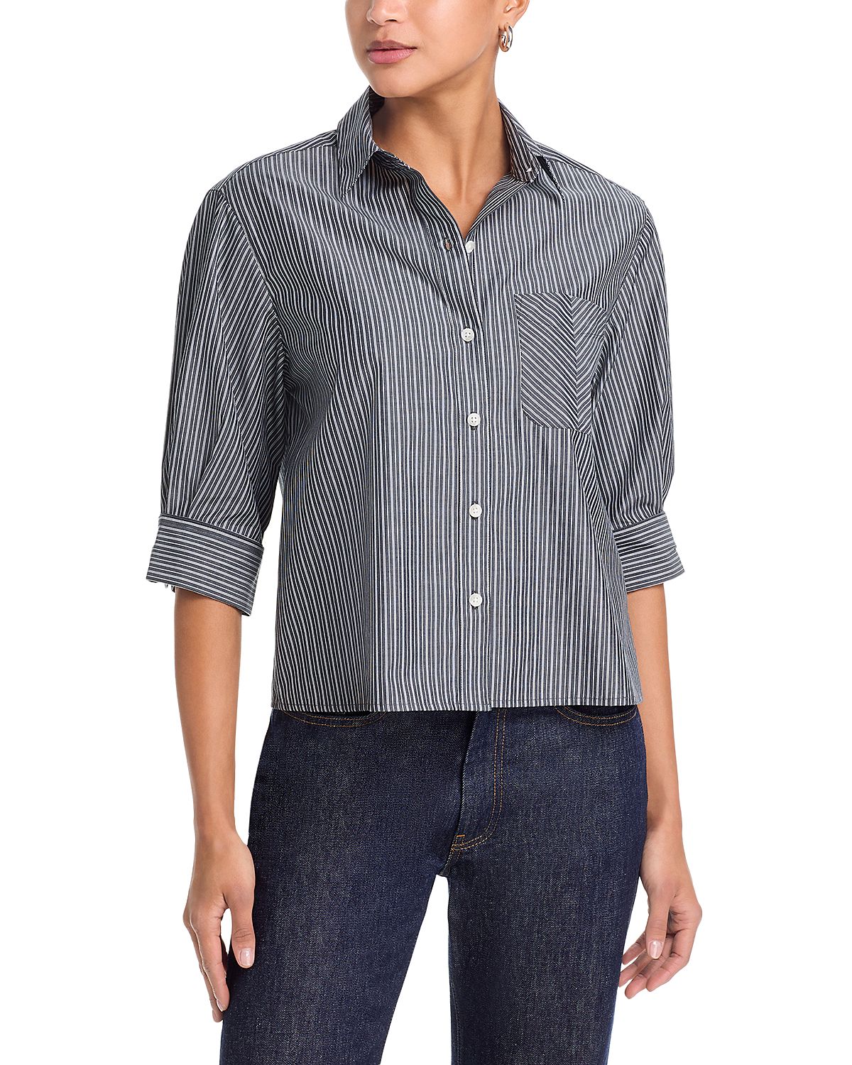 rag & bone Lucia Striped Poplin Shirt