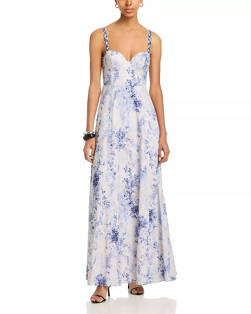 L'Agence Sutton Strap Maxi Dress