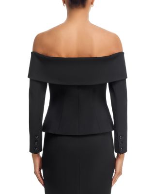 Ingrid Off Shoulder Crop Blazer