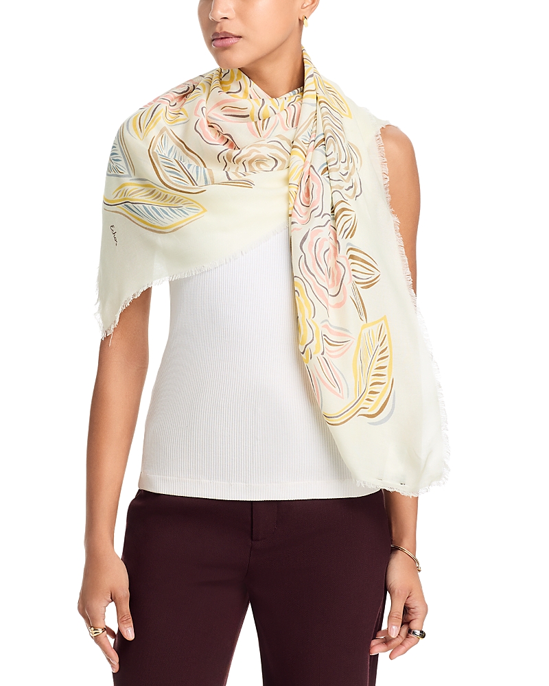 Echo Gestural Rose Square Scarf