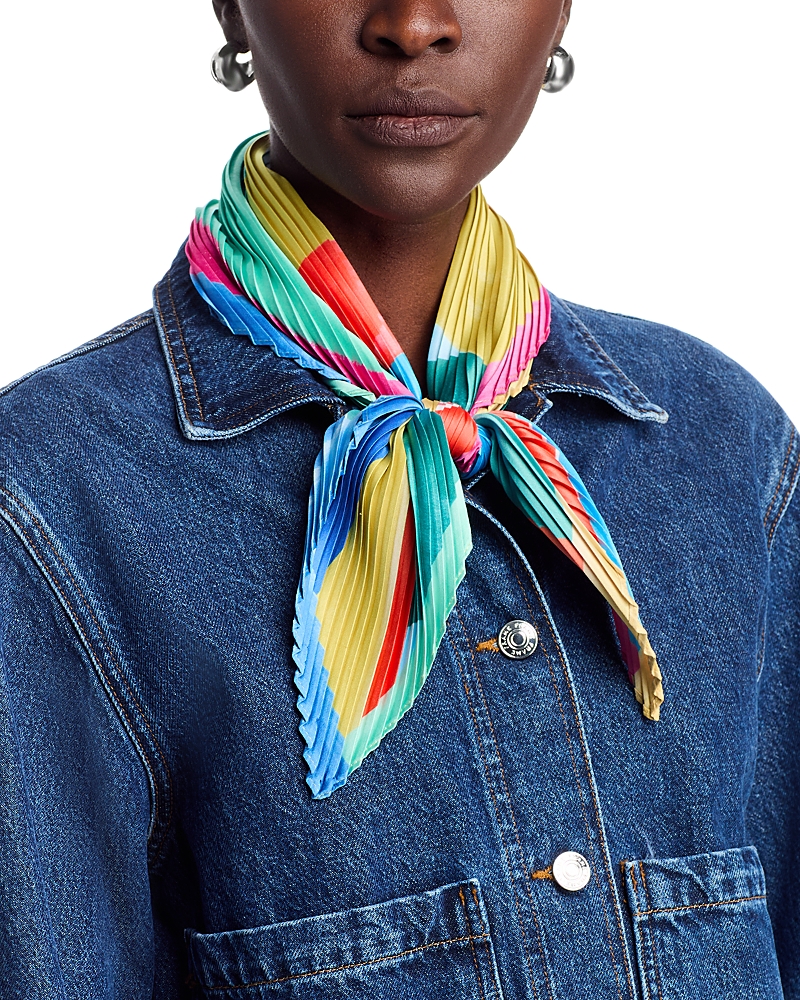 Echo Painterly Composition Crimped Scarf