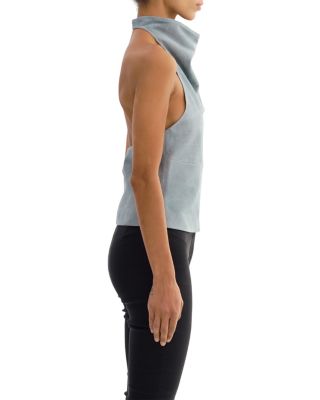Suede Halter Neck Top