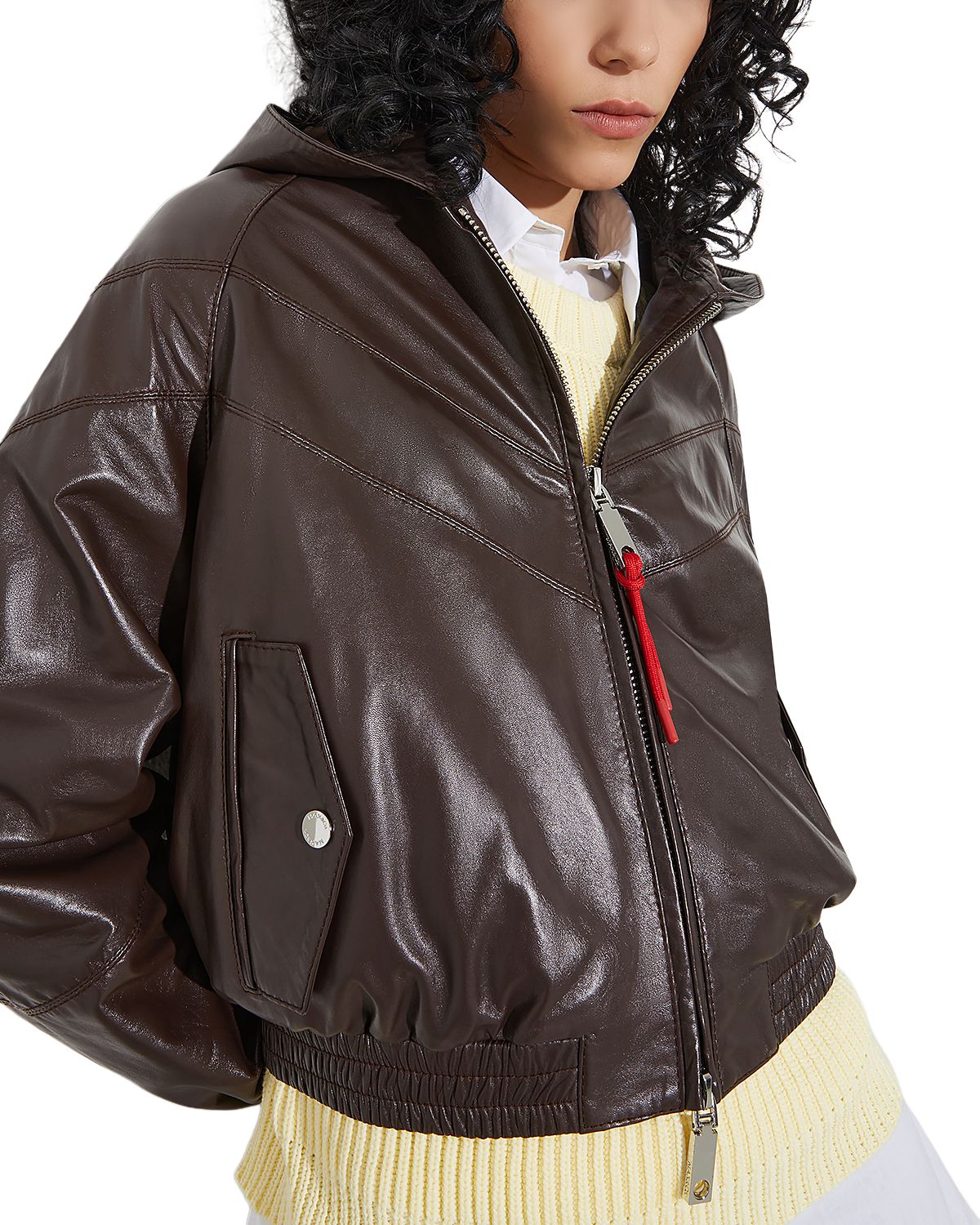 Max & Co. Mcoricetta Leather Jacket