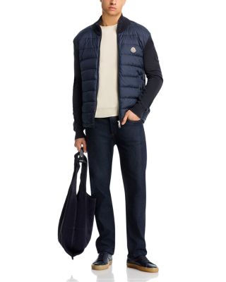 Padded Zip-Up Cotton Cardigan