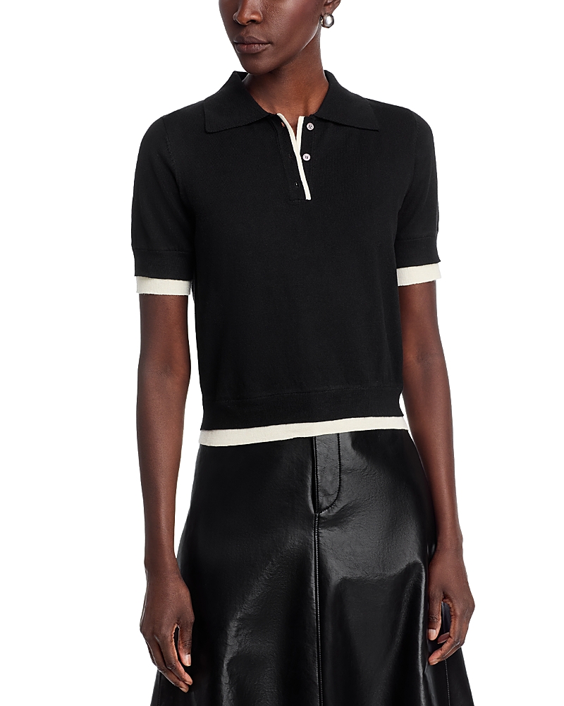 Area Stars Contrast Trim Polo Shirt