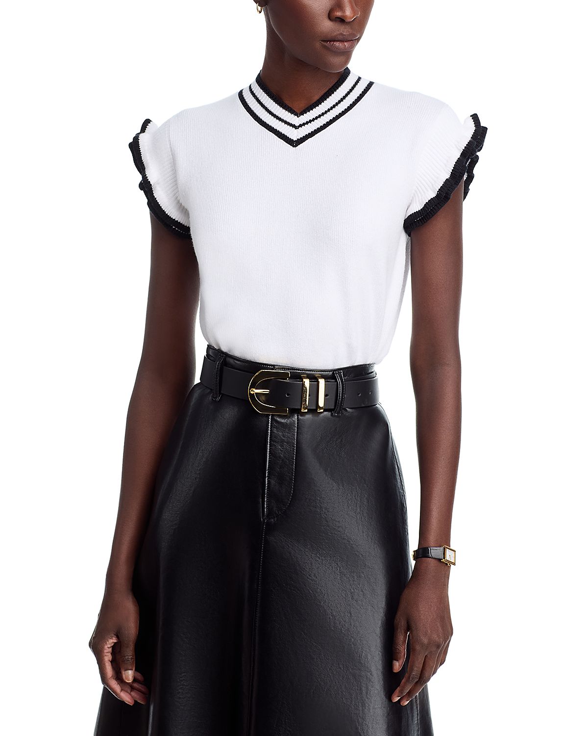 Area Stars Trim Knit Top