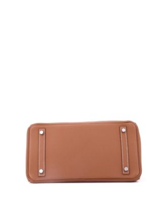 Birkin 30 Handbag Brown Togo with Palladium Hardware