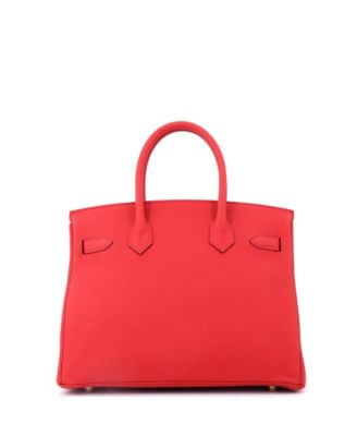 Birkin 30 Handbag Red Togo with Gold Hardware