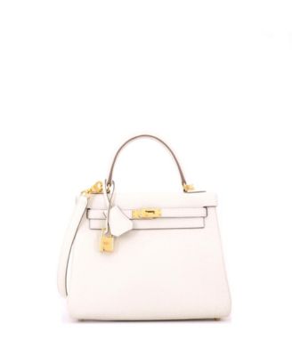 Kelly 25 Handbag Light Togo with Gold Hardware