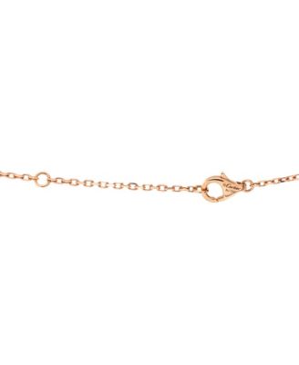  Love Interlocking Pave Necklace 18K Rose Gold and Diamonds, 14.75 - 16"
