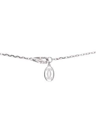  Juste un Clou Pendant Necklace 18K White Gold and Pave Diamonds, 16.25 - 17.75"