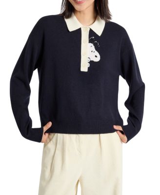  Women's Wool-Cashmere Peanuts Polo Shirt