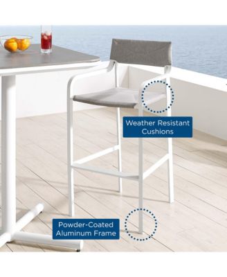  Raleigh Stackable Outdoor Patio Aluminum Bar Stool