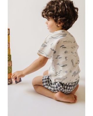 Unisex Life Aquatic Print Tee - Little Kid