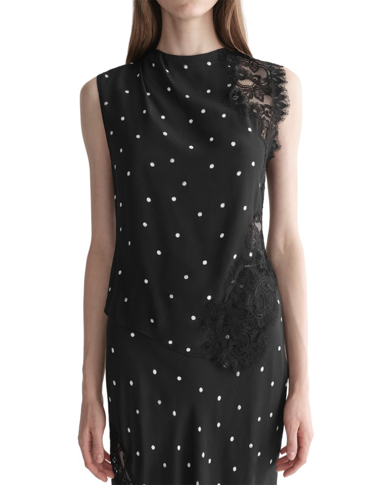 A.L.C. A. l.c. Gracie Top in Black Cream
