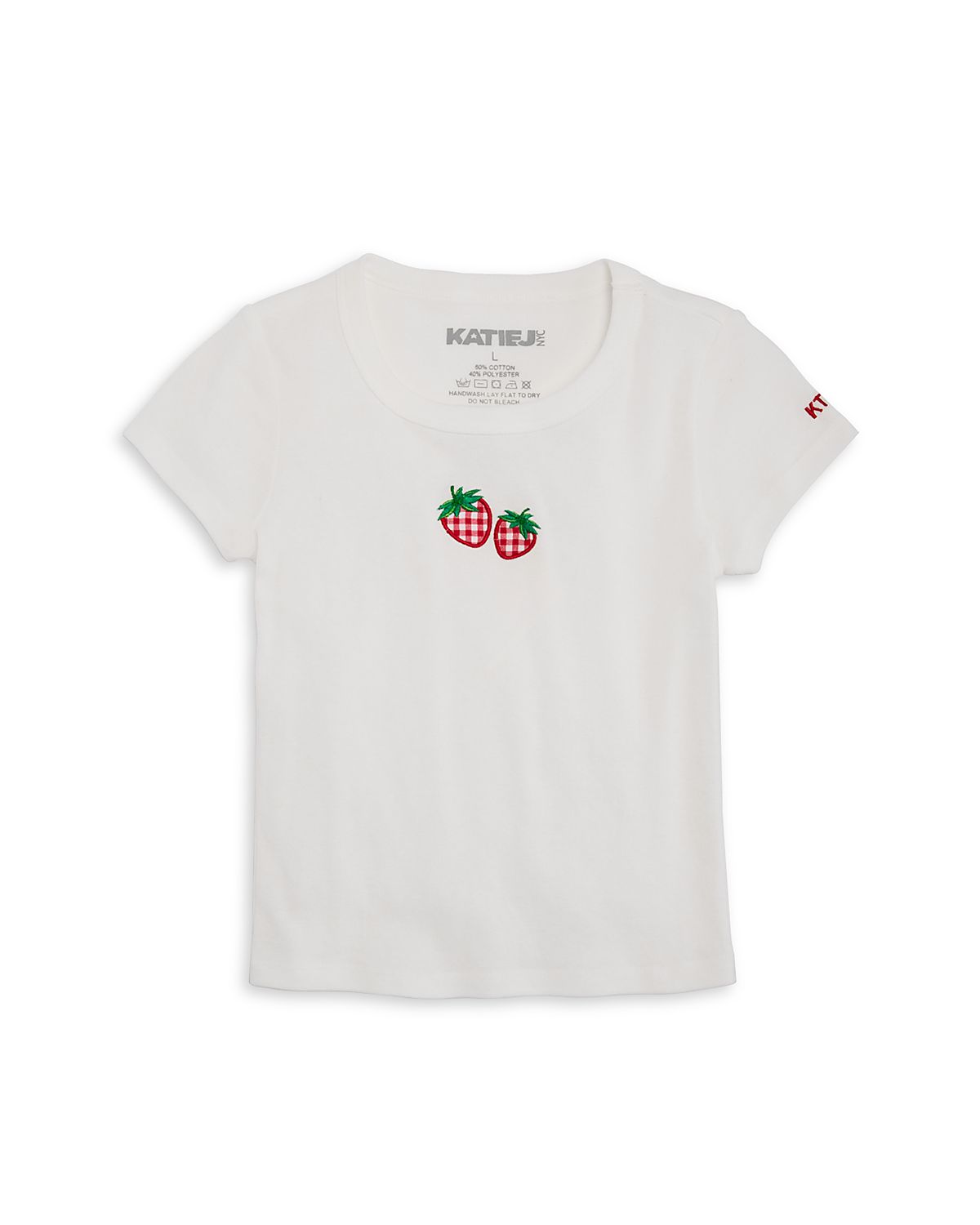 KatieJnyc Girls' Tween Strawberry Gingham Tee - Big Kid