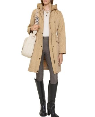  Quilted Nylon Hooded Coat