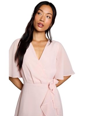 Angel Sleeve Bridesmaid Maxi Dress