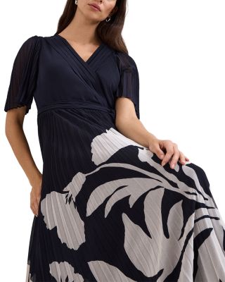 Abigail Pleated Wrap Dress