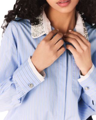 Removable Jewel Collar Shirt