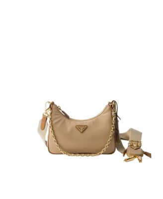 Re-Edition 2005 Re-Nylon and Saffiano Leather Bag with Charm