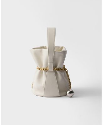 Petit Sac Noir Mini Nappa Leather Bucket Bag