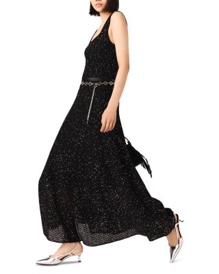 Rhinestone Knit Maxi Dress