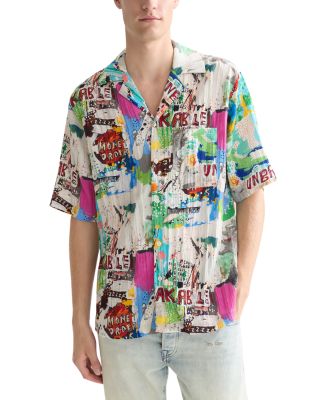 Basquiat Printed Relaxed Fit Short Sleeve Shirt