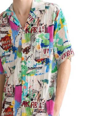 Basquiat Printed Relaxed Fit Short Sleeve Shirt