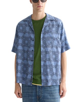 Printed Tencel Relaxed Fit Short Sleeve Shirt