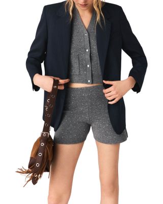 Rhinestone Knit Shorts