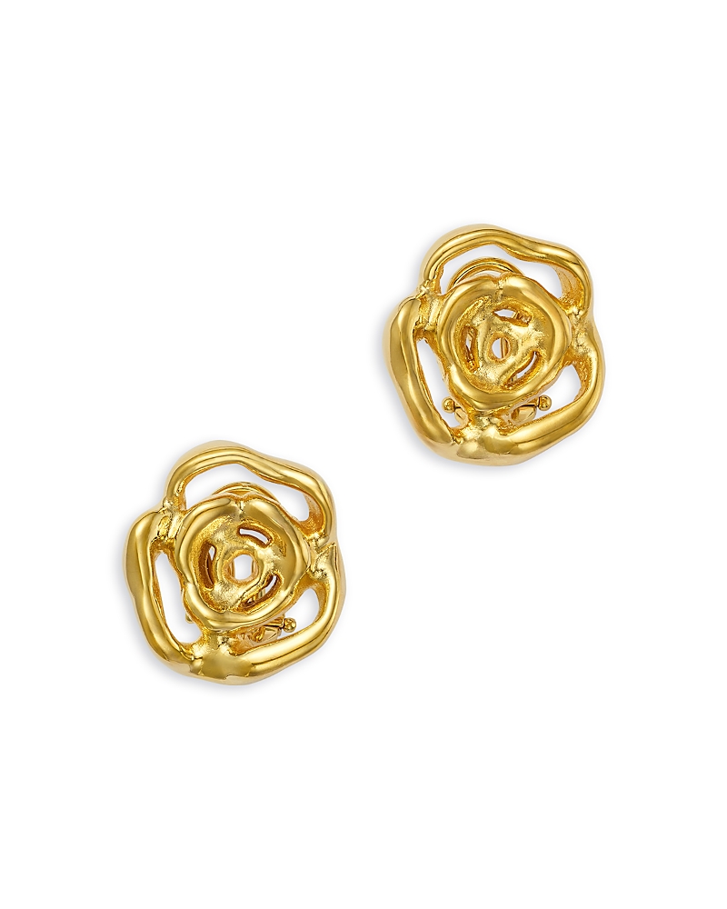 Roberto Coin 18K Yellow Gold Designer Gold Flower Stud Earrings